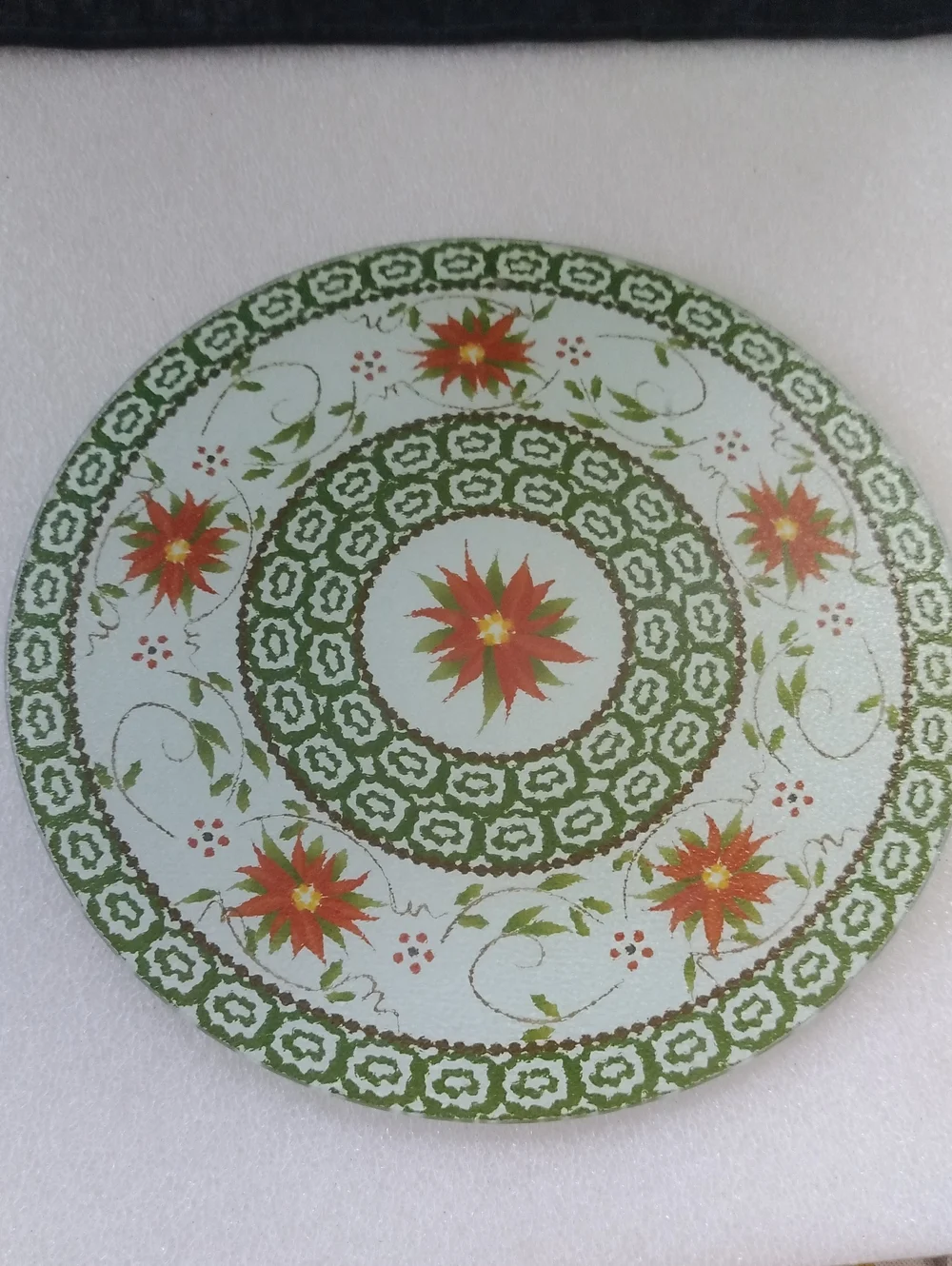 Round Hot Serving Plate Glass